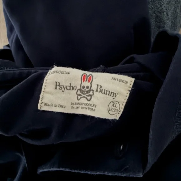Psycho Bunny Dark Blue Hooded Shirt - Picture 7 of 8